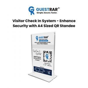 Visitor Check In System - Enhance Security with A4 Sized QR Standee