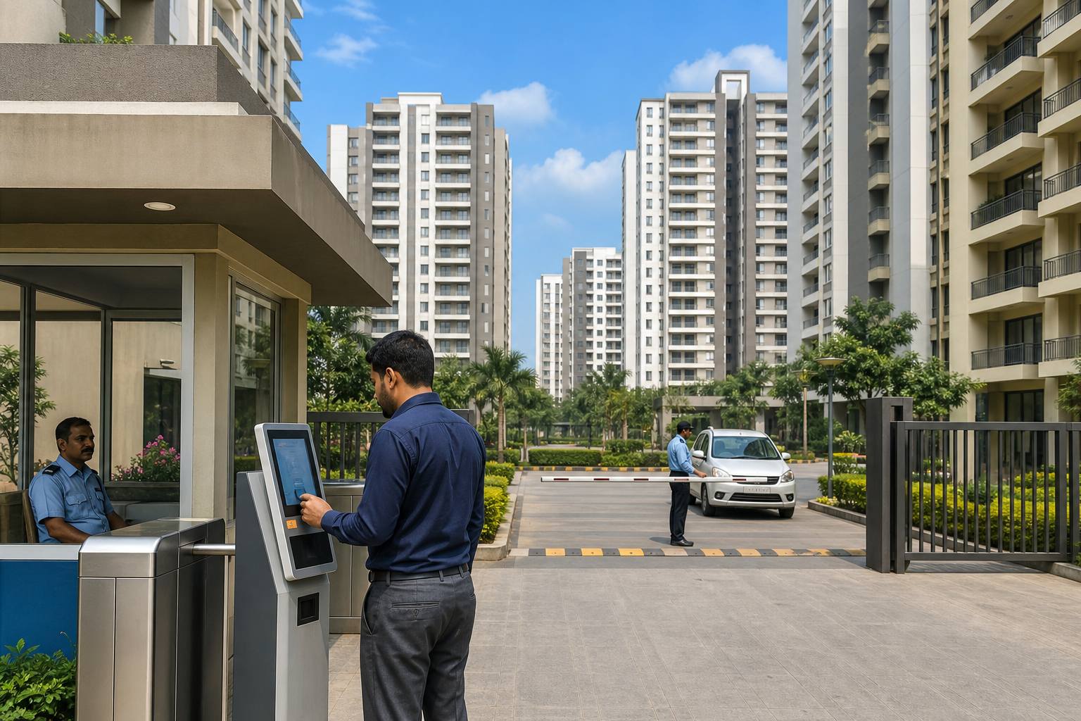 Visitor management system for apartments and gated communities