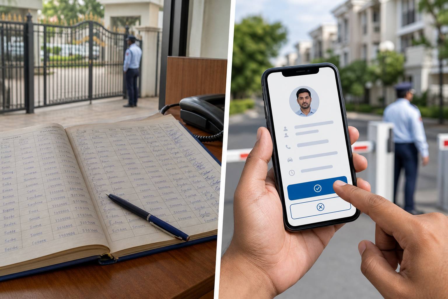 Paper register versus digital visitor management comparison