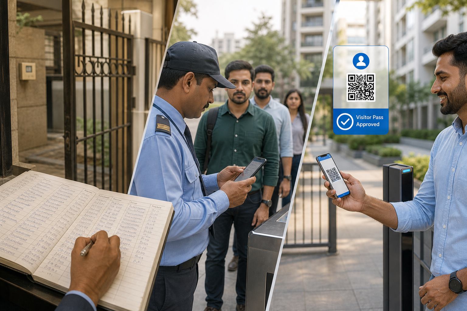 Evolution of visitor management from paper register to GuestRAR QR check-in